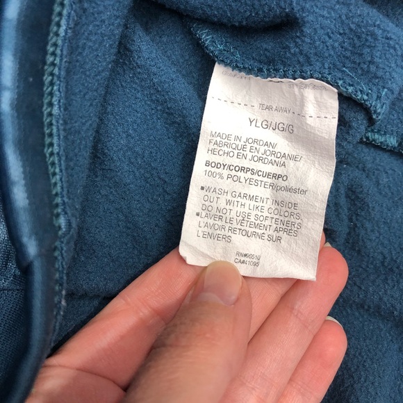 Under armour kids tech fleece teal mock neck crossover turtleneck sweatshirt - Picture 6 of 6